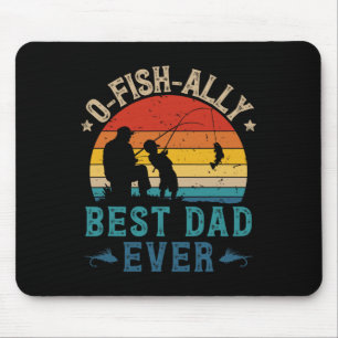 Alfombrilla De Ratón Pesca del mejor papá jamás pescador del atardecer 