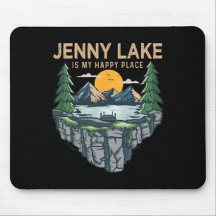 Alfombrilla De Ratón Pesca en Barco Camping - Mi Lugar Feliz Jenny Lak