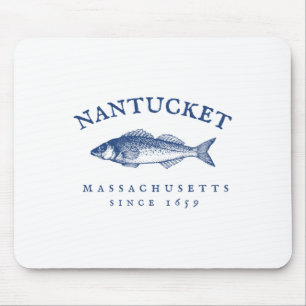 Alfombrilla De Ratón Pesca Retro Nantucket Machusetts