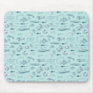 Alfombrilla De Ratón Pescado azul