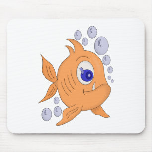 Alfombrilla De Ratón Pescado con diente afilado