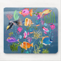 Pescado de coral, océano azul