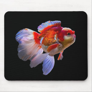 Alfombrilla De Ratón Pescado de oro con fondo negro