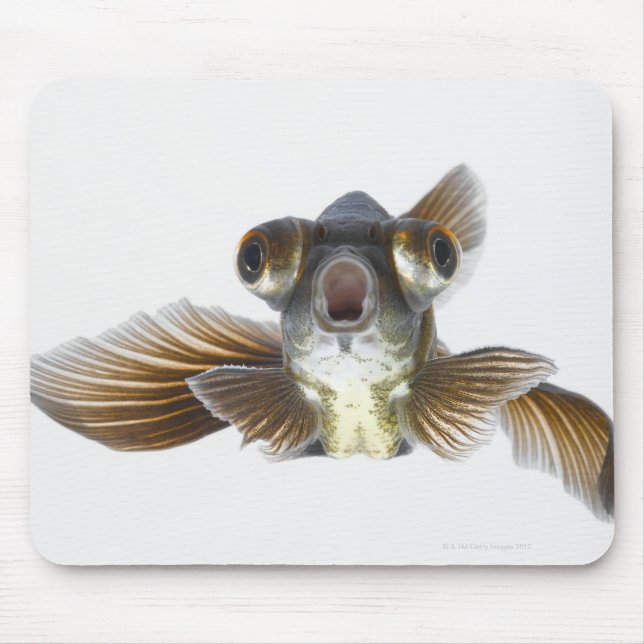 Alfombrilla De Ratón Pescado dorado negro (Carassius auratus) (Frente)
