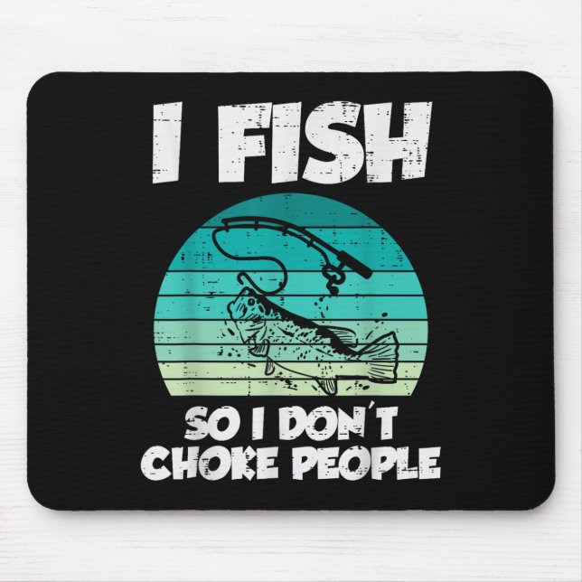 Alfombrilla De Ratón Pescado para no estrangular a la gente Dicho diver (Frente)
