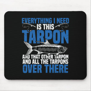 Alfombrilla De Ratón Pescado Tarpon Pescado Rod Y Reel Combo Tarpon