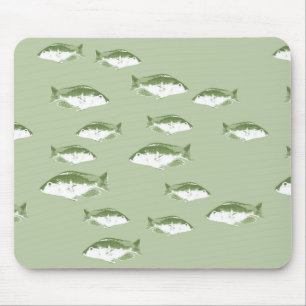 Alfombrilla De Ratón Pescado verde oliva