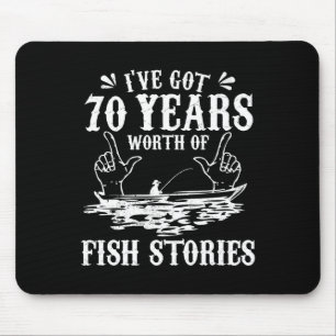 Alfombrilla De Ratón Pescador de cumpleaños 70 T Shirt Gracioso B Pesca