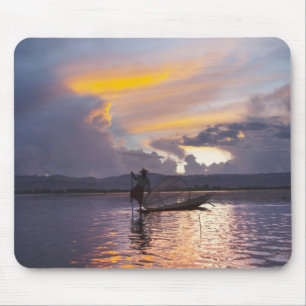 Alfombrilla De Ratón Pescador intha pesca con redes