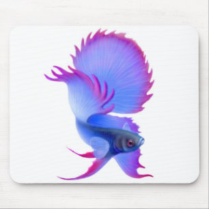 Alfombrilla De Ratón Pescados azules grandes Mousepad de Betta