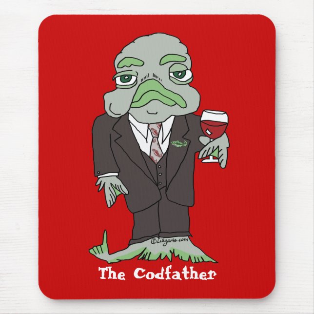 Alfombrilla De Ratón Pescados de bacalao de Codfather Mousepad (Frente)