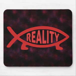 Alfombrilla De Ratón Pescados de Darwin de la realidad