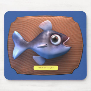Alfombrilla De Ratón Pescados en tabla de cortar