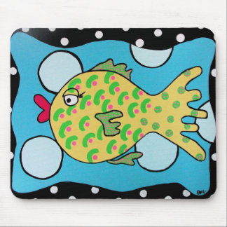 Alfombrilla De Ratón Pescados Mousepad de la burbuja
