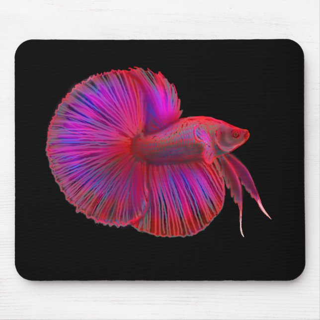 Alfombrilla De Ratón Pescados que luchan siameses Mousepad de Betta (Frente)