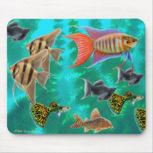 Alfombrilla De Ratón Pescados tropicales de agua dulce Mousepad