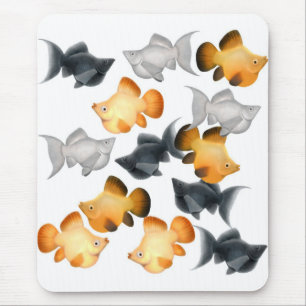 Alfombrilla De Ratón Pescados tropicales Mousepad de los Mollies del