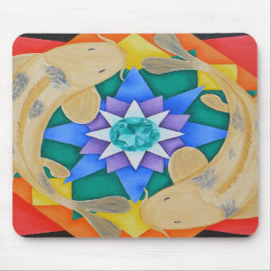 Alfombrilla De Ratón Pescados y Lotus Mousepad de Koi