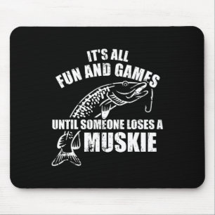 Alfombrilla De Ratón Pescar moskie es diversión y juegos hasta alguien