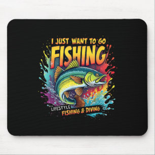 Alfombrilla De Ratón Pescar Solo Quiero Ir De Pesca Estilo De Vida Pesc