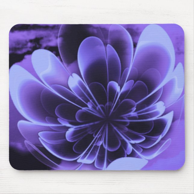 Alfombrilla De Ratón Pétalos agachados de corola esterilizada azul (Frente)