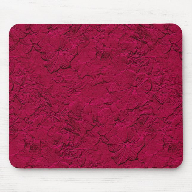 Alfombrilla De Ratón Petunias esculpidas, Magenta Mousepad (Frente)