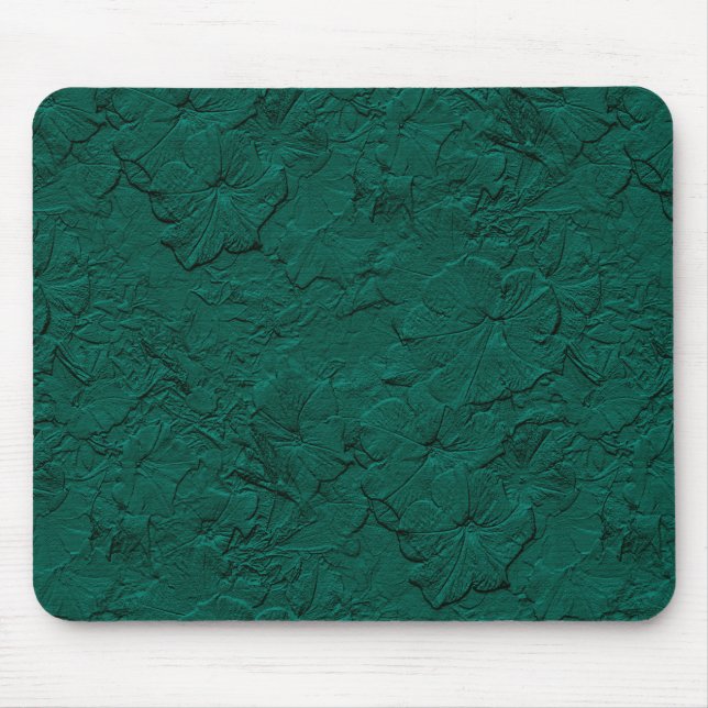 Alfombrilla De Ratón Petunias esculpidas, Mousepad Verde Jade (Frente)