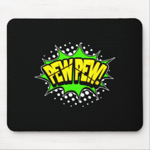 Alfombrilla De Ratón ¡Pew-pew! pistola láser palabra de acción cómic