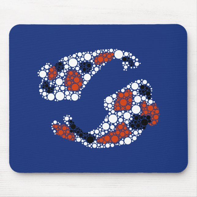 Alfombrilla De Ratón Pez Koi Con Puntos (Frente)