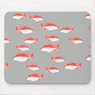 Alfombrilla De Ratón Pez rojo y gris