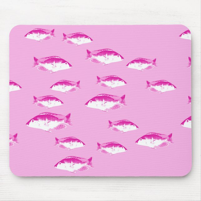 Alfombrilla De Ratón Pez rosa (Frente)