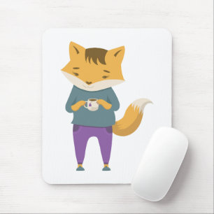 Alfombrilla De Ratón Pezón lindo con taza de té