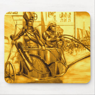 Alfombrilla De Ratón Pharaoh egipcio en su carro
