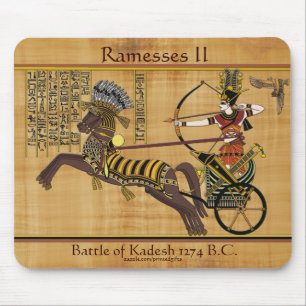 Alfombrilla De Ratón Pharaoh egipcio Ramesses II y carro en Kadesh