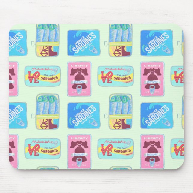 Alfombrilla De Ratón Philly Tin Fish Mousepad - Philadelphia Gift (Frente)