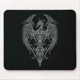 Alfombrilla De Ratón Phoenix tribal oscura adornada