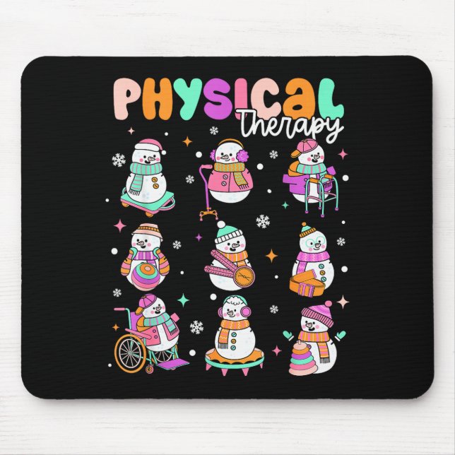 Alfombrilla De Ratón Physical Therapy Christmas Shirt Pt Christmas Snow (Frente)