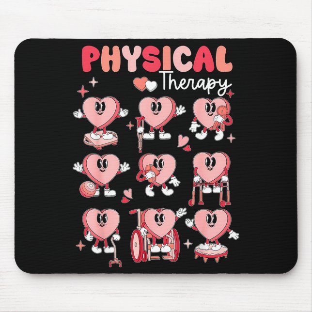 Alfombrilla De Ratón Physical Therapy Cute Candy Heart Valentines Pt Th (Frente)
