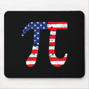 Alfombrilla De Ratón Pi Day Bandera Estadounidense Math Patriótica Nerd