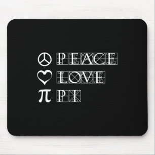 Alfombrilla De Ratón Pi Day Paz Amor matemática Geometría Trigonometría