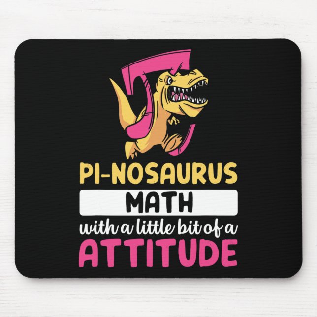 Alfombrilla De Ratón Pi Math Mathematics Dinosaur Dino Pi Day  (Frente)