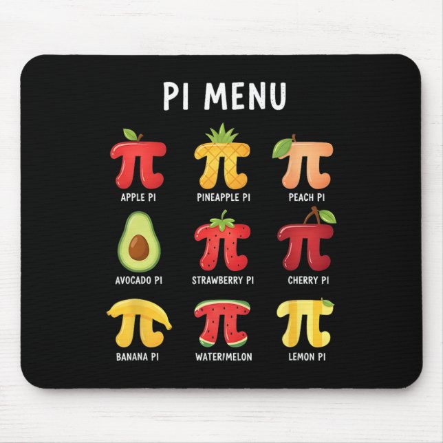 Alfombrilla De Ratón Pi Menu 3,14 Pi Number Symbol Math Teacher Funny F (Frente)