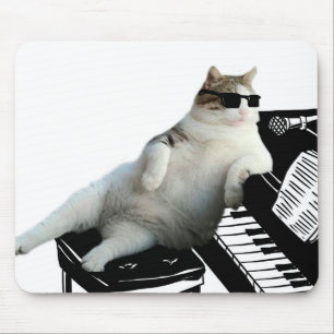 Alfombrilla De Ratón Pianista de gatos ciegos