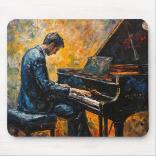 Alfombrilla De Ratón Pianista - Pintura al óleo