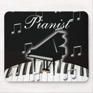 Alfombrilla De Ratón Pianista y teclado