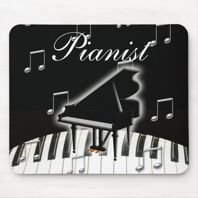 Alfombrilla De Ratón Pianista y teclado (Frente)