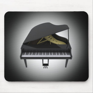 Alfombrilla De Ratón Piano de cola negro: modelo 3D: Mousepad