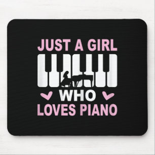 Alfombrilla De Ratón Piano jugador Chica pianista mujer