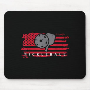 Alfombrilla De Ratón Pickleball bandera americana roja pickle ball homb