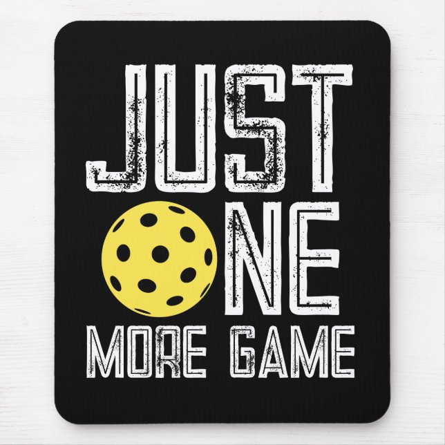 Alfombrilla De Ratón Pickleball Player "Just One More Game" (Frente)